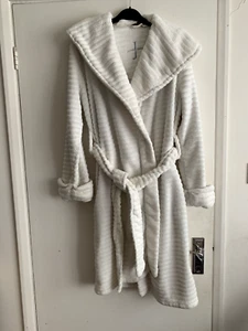 LOVELY SOFT THICK WHITE JASPER CONRAN TOWELLING DRESSING GOWN SIZE 8-10 - Picture 1 of 7