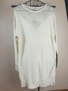 Neu mit Etikett Roxy Junior Borrowed Time Pulloverkleid Spitzenmuster elfenbeinfarben Größe XL - Bild 1 von 10