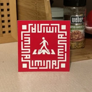 Zoltron Jaywalking Liminal Projects Vinyl Silkscreen Art Sticker Red 3” 2023 - Picture 1 of 2