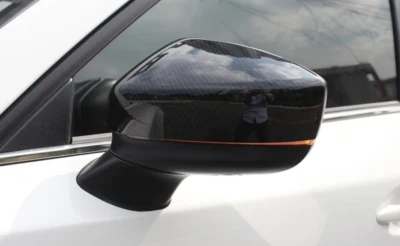 Tapa lateral del espejo retrovisor de fibra de carbono para Mazda CX-9 2016-2023 2 piezas Foto 1 de 2