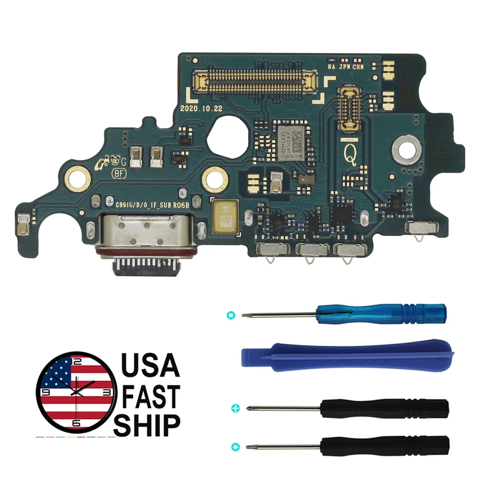 OEM USB Charging Port Board + Tools Connector For Samsung Galaxy S21 5G SM-G991U - Image 1 of 4