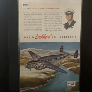 Vintage 1941 Lockheed Alaskan Pilot Ad Advertisment - Picture 1 of 2