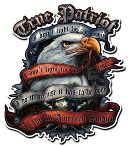 American Soldier/True Patriot Metal Sign - Hand Made in USA with American Steel - Picture 1 of 1