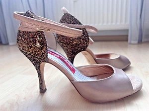Tangolera, Model Glitter Bronzo, Tango Tanzschuhe, Gr. 38 - Bild 1 von 7