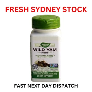 Natures Way Wild Yam Root 850mg 100 Vegan Capsules Gluten Free Womens Health - Foto 1 di 4