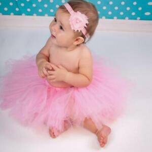 Newborn Baby Girl Tutu Skirt Dress Headband Photo Infant Photography Prop Outfit