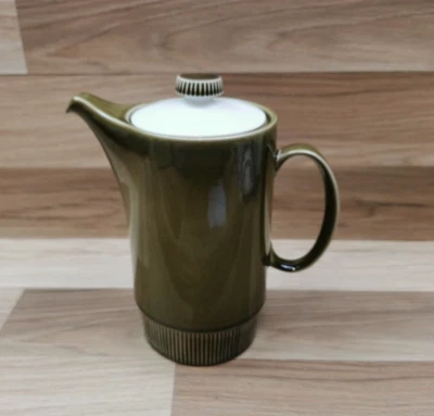 Poole Pottery Choisya  Olive Green Coffee Pot - Image 1 of 4