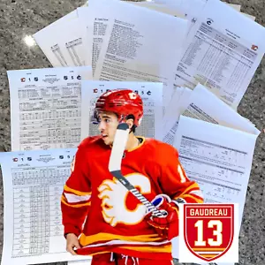 Johnny Gaudreau NHL Debut & 1st GOAL - Game Notes & Game Summary Hockey NHL 2014 - Picture 1 of 13