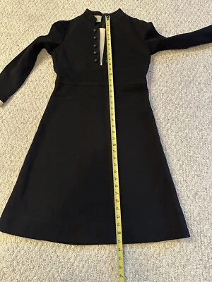 Vintage Kimberly 100% Virgin Wool Stretch Black Womens Dress USA Made Medium - Image 1 of 4