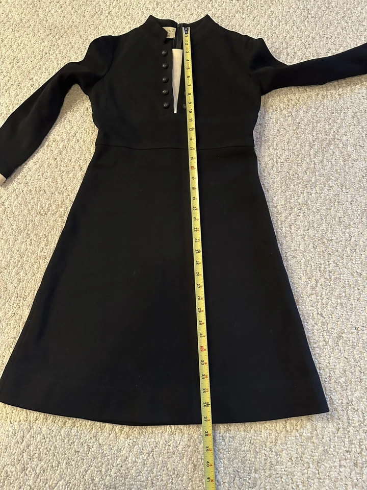 Vestido Kimberly Vintage 100% Lana Virgen Elastizado Negro Para Mujer Hecho en EE. UU. Mediano Foto 1 de 4