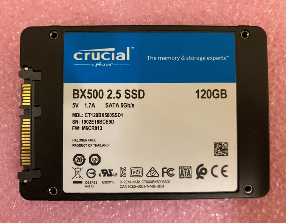 Crucial BX500 CT120BX500SSD1 120GB 2.5" SATA III Laptop Solid State Drive - Image 1 of 2