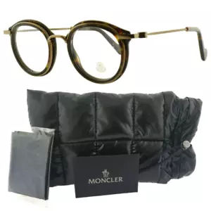 ¡¡NUEVO!! Moncler ML5007 052 Habana Redondo Borde Completo Marco Óptico Unisex - Imagen 1 de 7