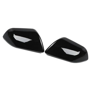 Glossy Black Side Rearview Mirror Cover Cap Fit For Ford Mustang 15-2019 - Picture 1 of 7