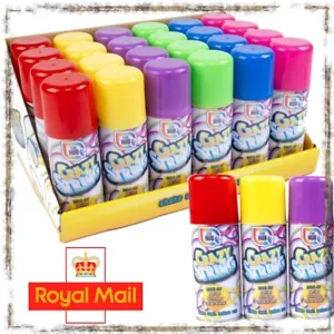 Party Crazy Silly String Spray Can Assorted Colourful Birthday Hen Stag Wedding - Picture 1 of 1