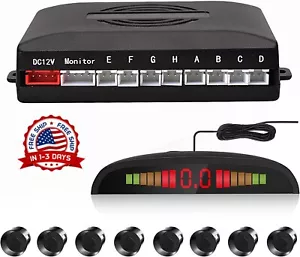 Sensores De Reversa Universal Para Autos Carros Pantalla LED Distancia Y Sonido - Picture 1 of 8