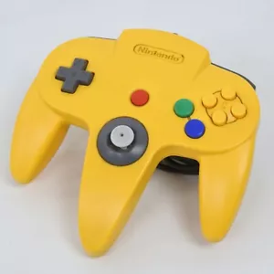 Nintendo 64 CONTROLLER Bros Yellow Controller Pad Official made in Japan - Picture 1 of 3