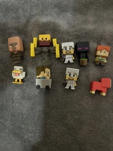 Minecraft Minifigure Lot 1 Inch Lot Of 9 - Picture 1 of 12