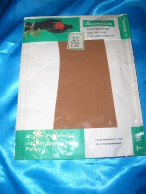 Vintage Baumhüter Straps Strümpfe Gr. II braun Damenstrümpfe 20 den Bas OVP +++ - Bild 1 von 2