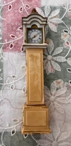 Vintage Mini Grandfather Clock Ideal Doll House Furniture Clock MCM - Picture 1 of 7