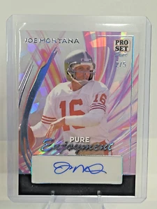 2024 Pro Set Pure Joe Montana Pure Enjoyment Platino Cristal Autógrafo #'ed 2/5 - Imagen 1 de 2