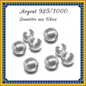 Perles brossées 6mm trou 2,5mm en Argent 925/1000 . Réf: PLBR6 - Foto 1 di 1