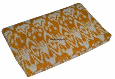 Colcha india hecha a mano vintage Kantha manta de algodón Gudri Queen Foto 1 de 4