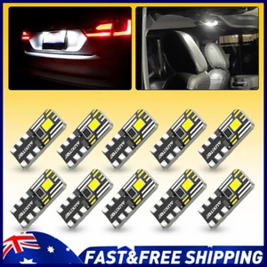 10/Set AUXITO White T10 194 168 W5W Bright LED Light Bulb Waterproof Side Wedge - Picture 1 of 11
