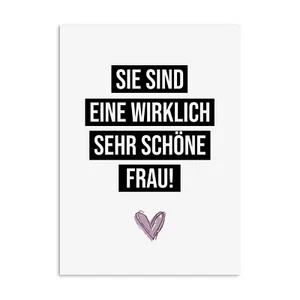 Postkarte SCHÖNE FRAU Valentinstag Geschenk für sie Valentinskarte Karte - Bild 1 von 3