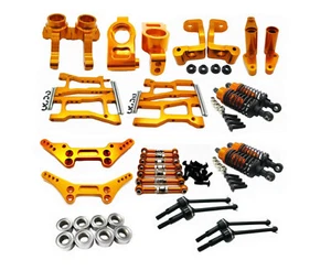 Aluminum Metal Upgrade Refit Parts DIY Fit for 1/10 HPI RS4 Sport3 Rc Car Orange - Picture 1 of 60