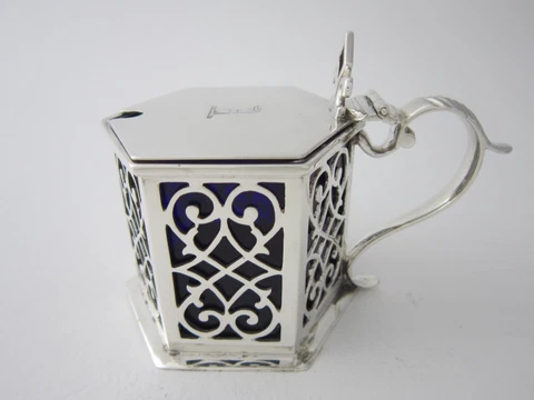 Antique Victorian Sterling Silver Mustard Pot - 1844 by John Teare Cover