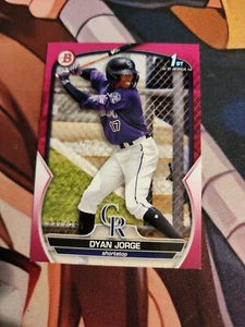 Dyan Jorge 2023 Bowman #BP-22 Prospects Fucsia SN Colorado Rockies/299 - Imagen 1 de 5