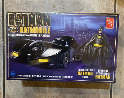  2018 AMT Batman Batmobile 1/25 Scale Plastic Model with Batman Figure SEALED  - Image 1 of 4