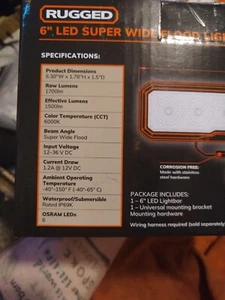 Sylvania 6" outdoor rugged light bar - Picture 1 of 1