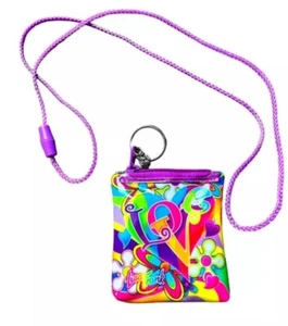 Vintage Lisa Frank Necklace Coin Purse Groovy Love - Picture 1 of 2