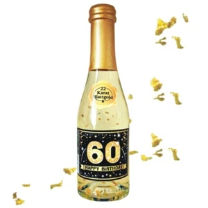 Zum 60. Geburtstag: Piccolo Blattgold Happy Birthday Sekt Geburtstagsgeschenk - Bild 1 von 4