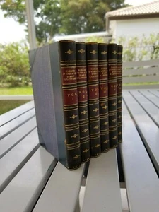 DIARY AND LETTERS MADAME D'ARBLAY 6 VOLUME SET OF 7 VOLUME 1854 LEATHER - Picture 1 of 1