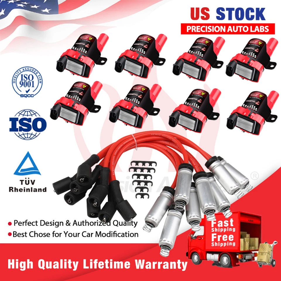 Conjunto de fios de vela de ignição D585 para Cadillac Escalade 2002-2006 5.3/6.0L - Imagem 1 de 4