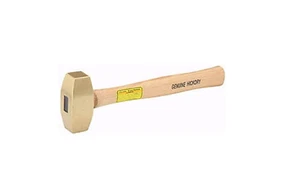 3 Pound Solid Brass Hammer with Hickory Wood Handle - Picture 1 of 1