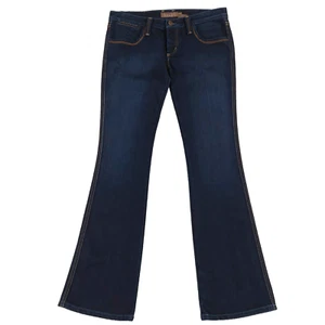 Jeans svasati Frankie B. bootcut donna taglia 29, slim vita bassa lavaggio scuro Y2K borchie - Foto 1 di 10