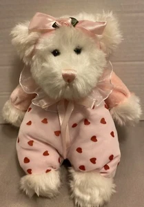 Crystal Temptations Plush StuffedTeddy Bear Red Pink Heart Valentine Nylon - Picture 1 of 10