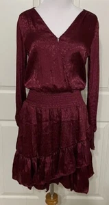 Abito nuovo con etichette Michael Kors taglia XS marrone rubino scuro aderente e svasato $ 165 - Foto 1 di 6