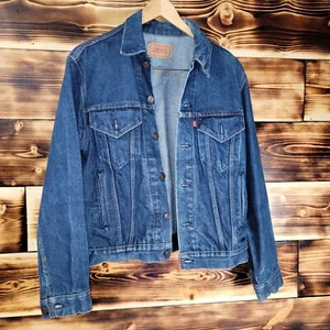 Vtg Levi Strauss & Co Levi's Trucker Blue Denim Jacket Men's Size 42 Made in USA - Picture 1 of 23