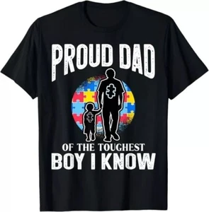 Autism Awareness for Proud Dad Support Autistic Kids T-Shirt - Picture 1 of 5