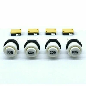 4pcs HAPP Style Arcade COIN Push Button Game Player Start Microswitch JAMMA MAME - Picture 1 of 6