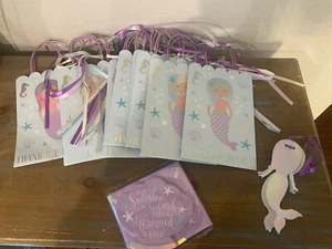 Mermaid Birthday Party Loot Bags , Invitations, Banner - Picture 1 of 10