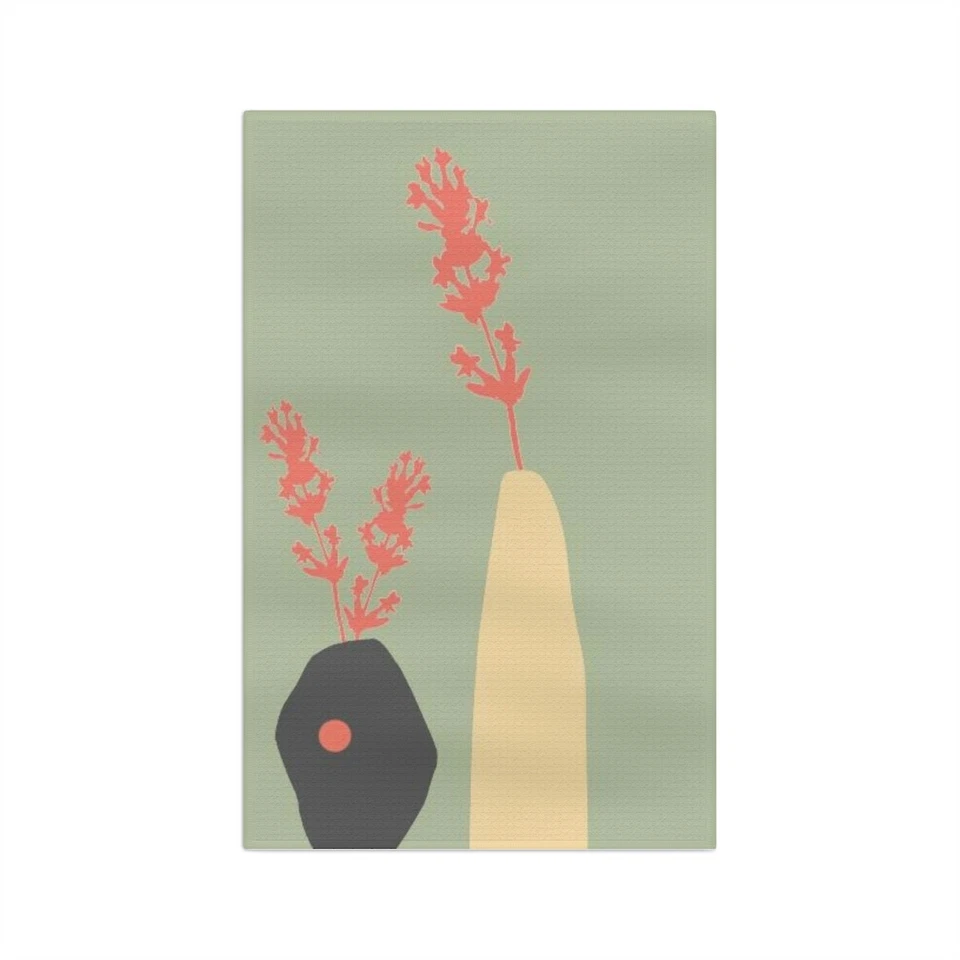 Toalla de té suave de cocina de diseño moderno con flores vintage cocina arte simple Foto 1 de 1