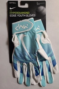 Nike Hyperdiamond Edge Neu mit Etikett Jugend Aqua Royal Weiß Softball Handschuhe Gr. L - Bild 1 von 2