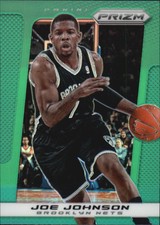 2013-14 Panini Prizm Prizms Green Brooklyn Nets Basketball Card #97 Joe Johnson
