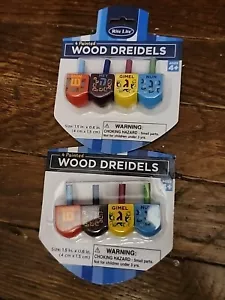 Lot of 2 Rite Lite The DREIDEL Game~4 Small Painted Woods Ages 4+ Sealed New - Picture 1 of 1