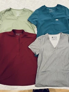 XS Scrub Tops Lot (3 Figs 1 Cherokee) - Picture 1 of 17